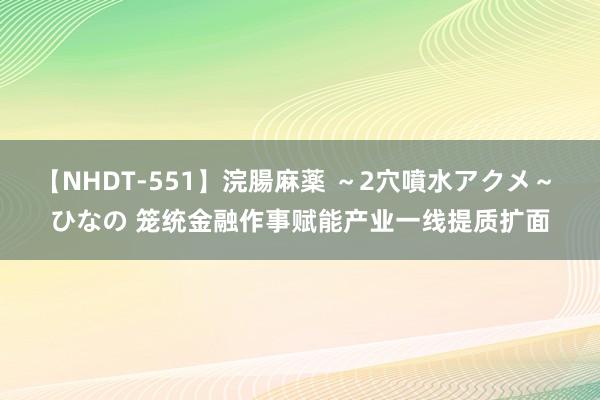 【NHDT-551】浣腸麻薬 ～2穴噴水アクメ～ ひなの 笼统金融作事赋能产业一线提质扩面