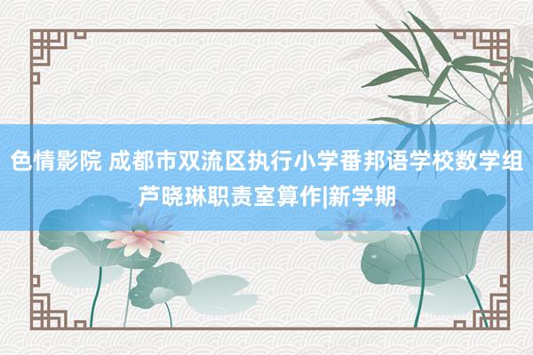 色情影院 成都市双流区执行小学番邦语学校数学组芦晓琳职责室算作|新学期